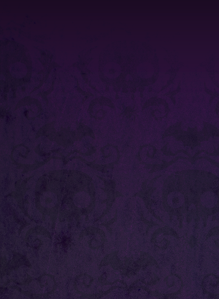 Dark Purple gradient background with cartoon skull pattern