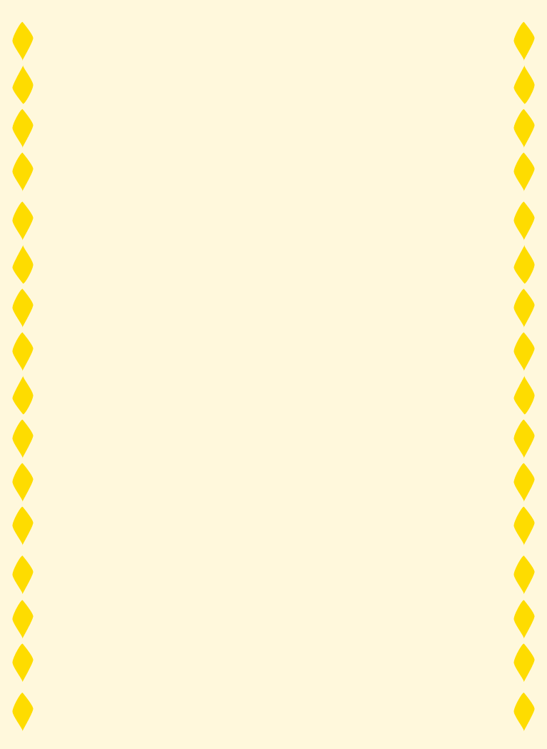 Yellow background with Gold rough diamond border pattern
