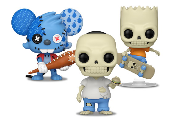93117/93118/93115 - Pop! Skeleton Bart/Pop! Skeleton Homer/Pop! Itchy Patchwork 