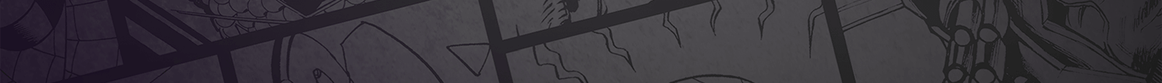Black background with faint comic strip pattern