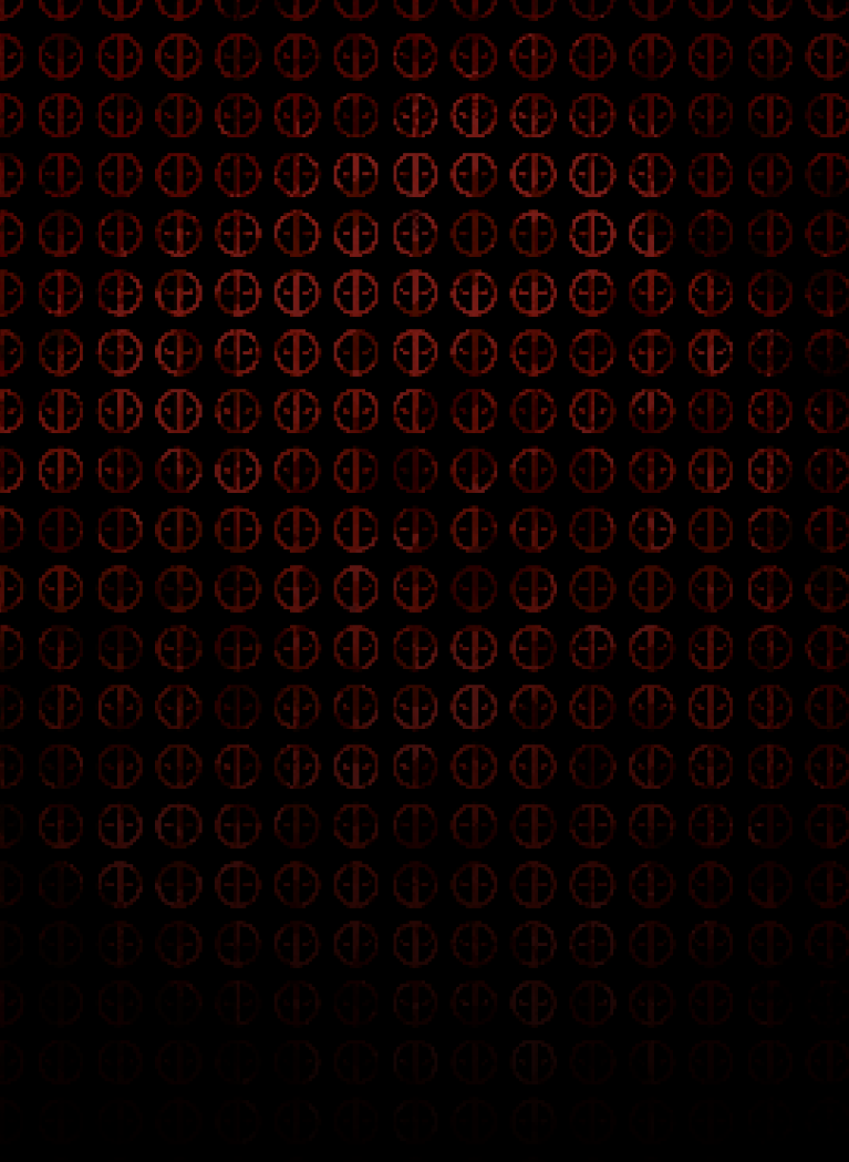 Dark background with faded Deadpool pattern