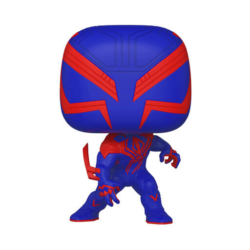 The Entertainment Earth exclusive glow-in-the-dark Pop! Spider-Man 2099 from Spider-Man: Across the Spider-Verse appears in daylight.