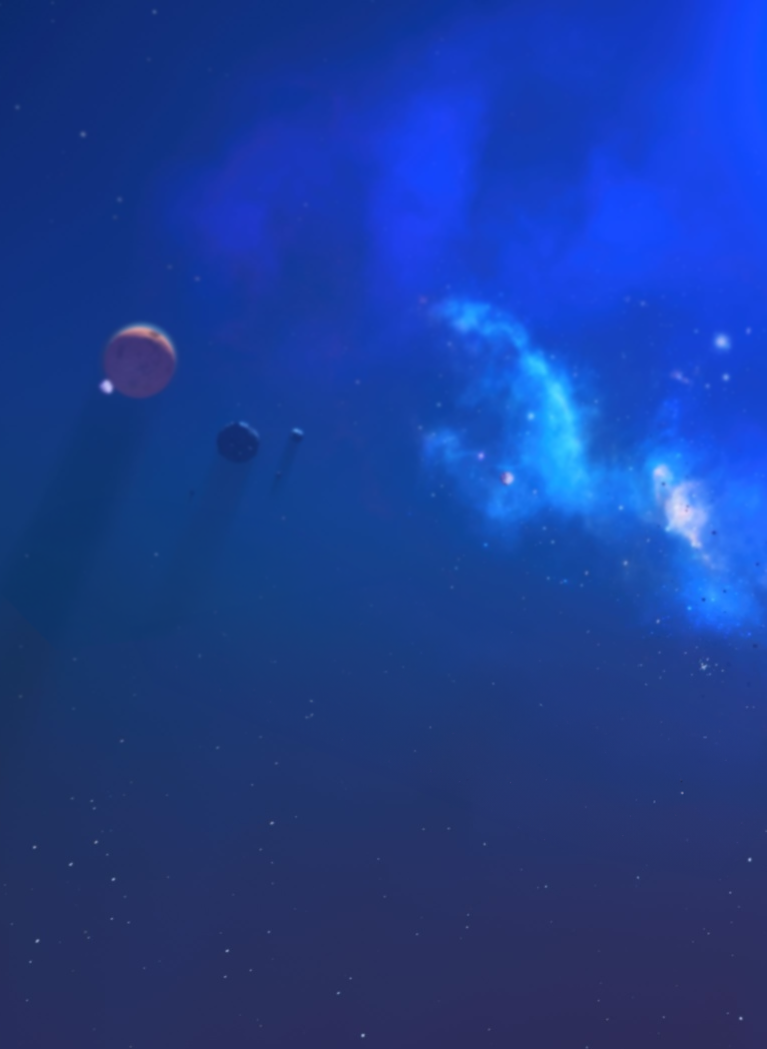 Animated galaxy background with Blue hues