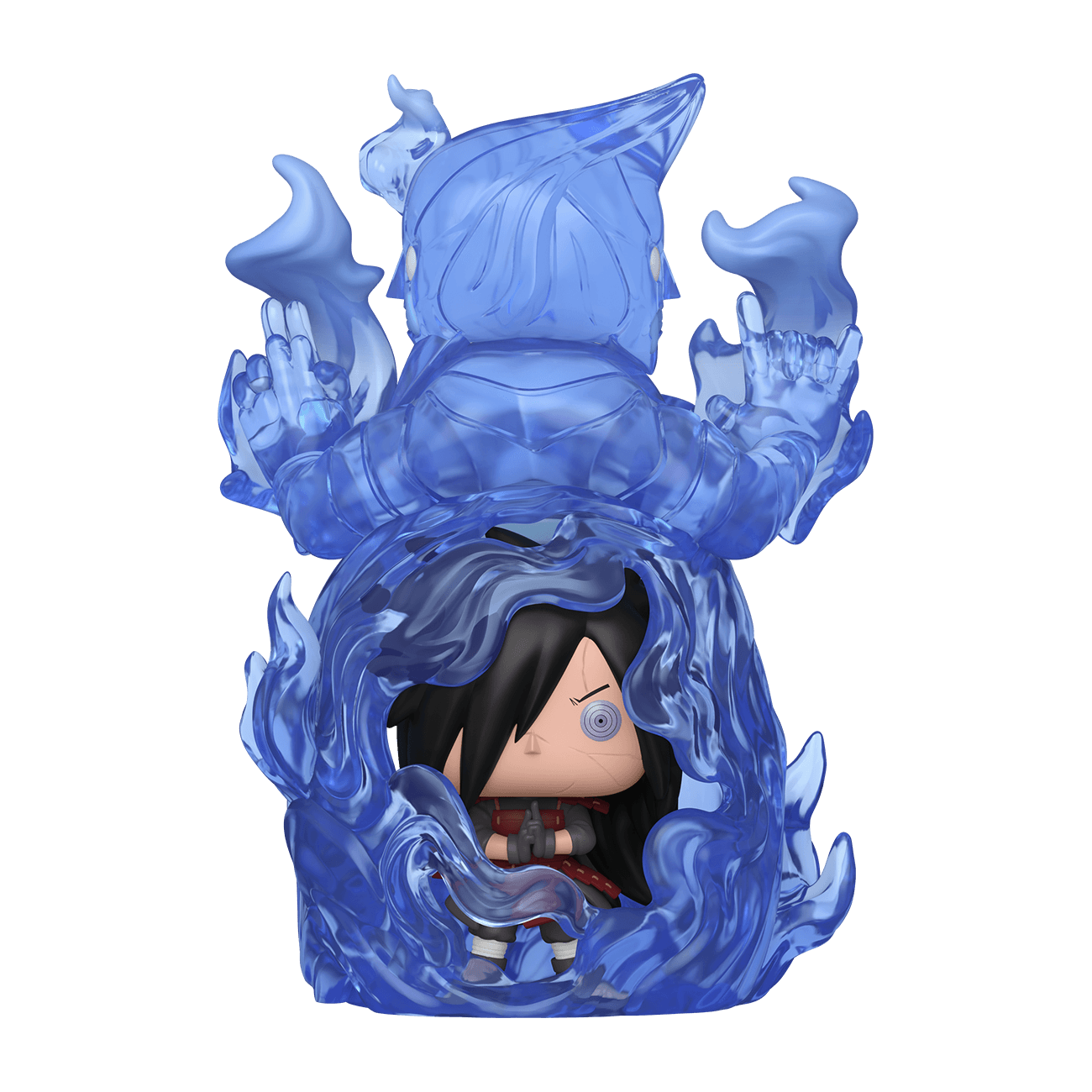 This photo displays POP! Madara (Susano'o). POP! Madra is surrounded by a blue translucent swirl/shape.