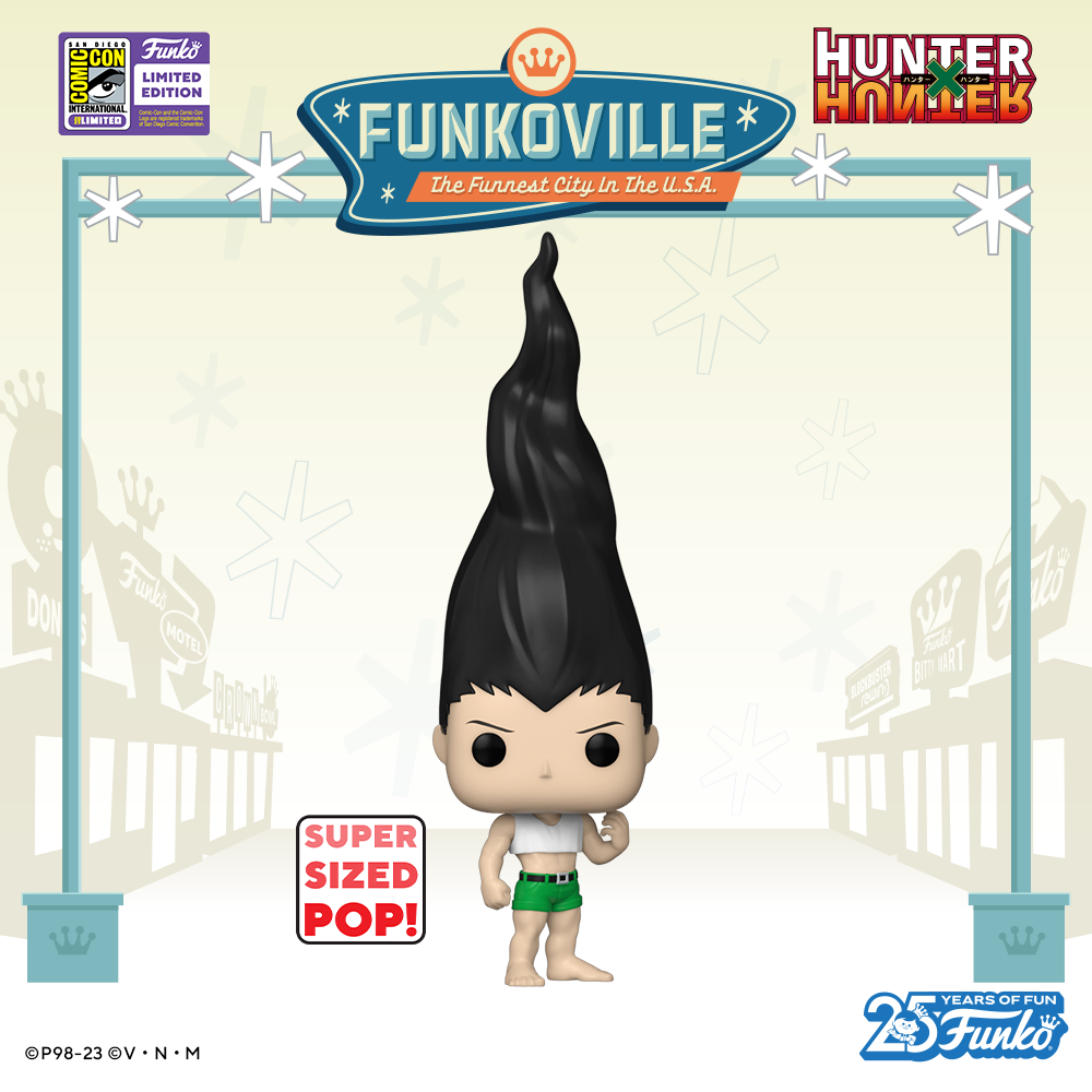 Gon has powered up to take on the next challenger in your collection. Add the SDCC 2023 exclusive Super Pop! Awaken Gon to your set.