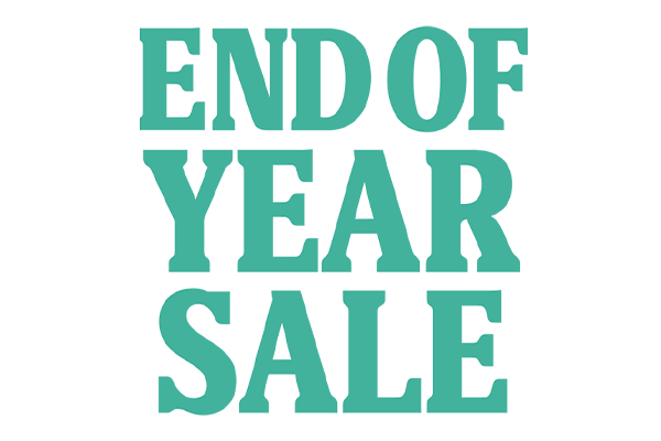 Teal text with White shadow for Funko's End of Year Clearance Sale