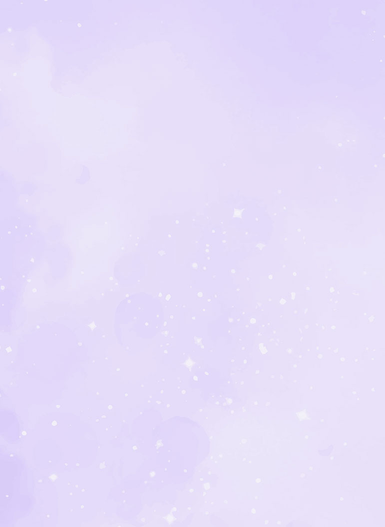 Purple cloudy sky background with White magic sparkles
