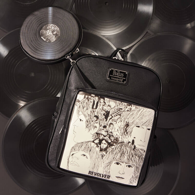 Loungefly The Beatles Revolver Album Cover Mini Backpack with Record Coin Bag