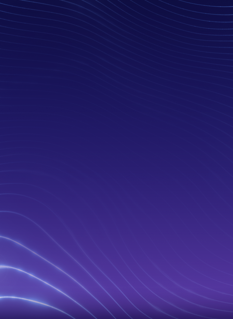 Dark Purple gradient background with wavy line pattern