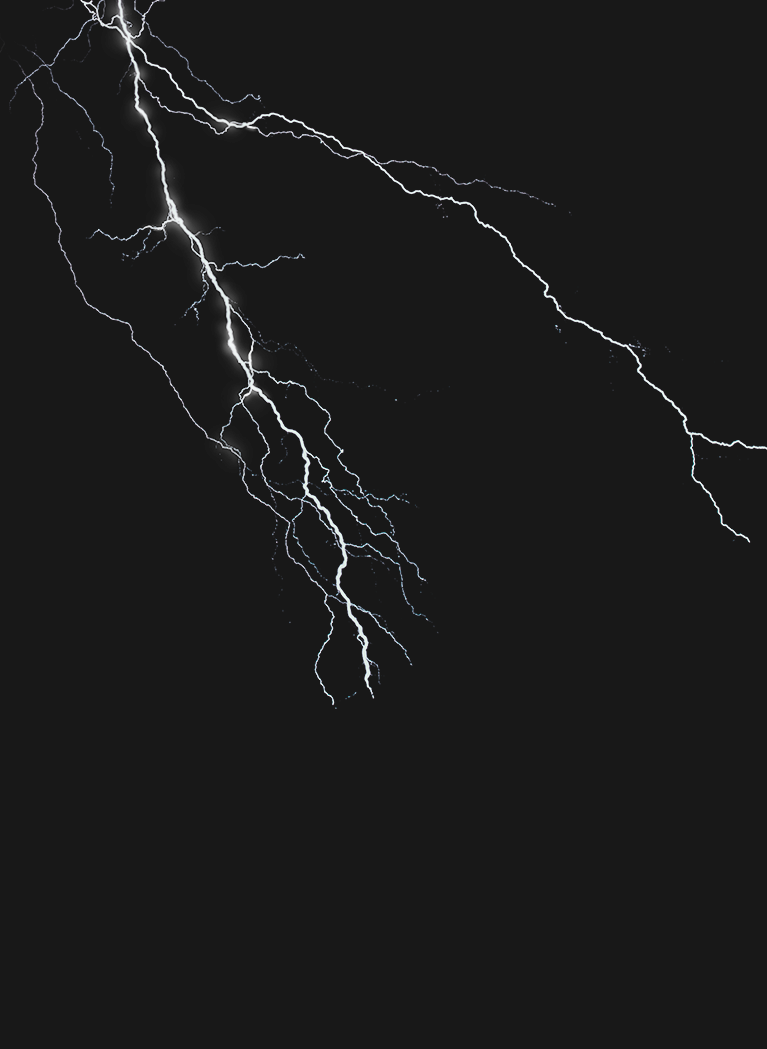 Black background with White lightening strike