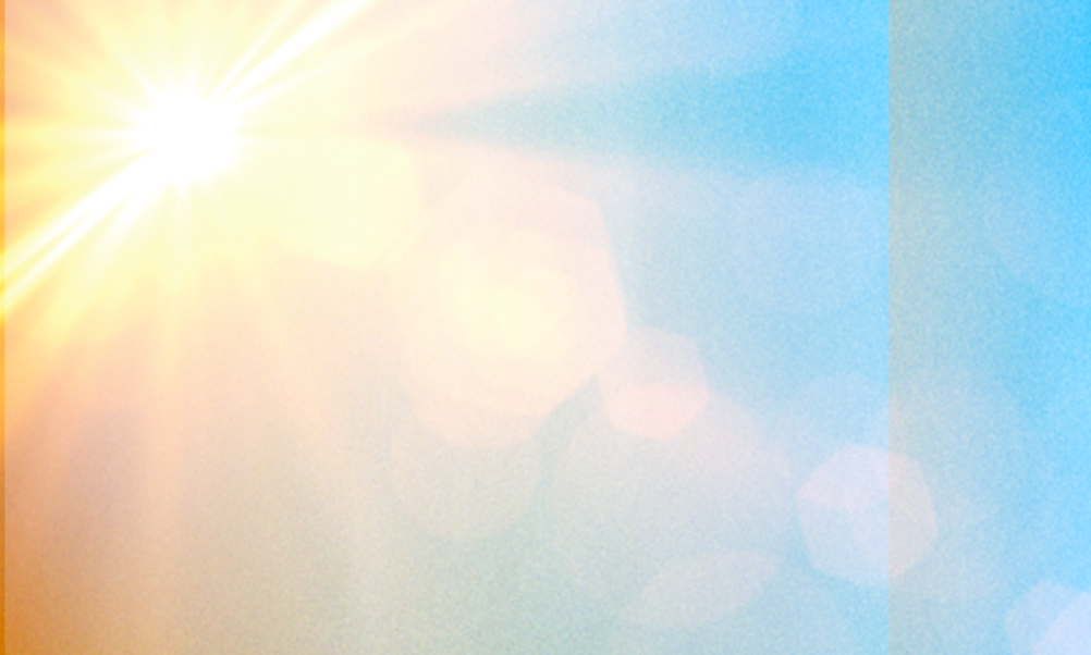 Blue background with lens flare and Orange hue