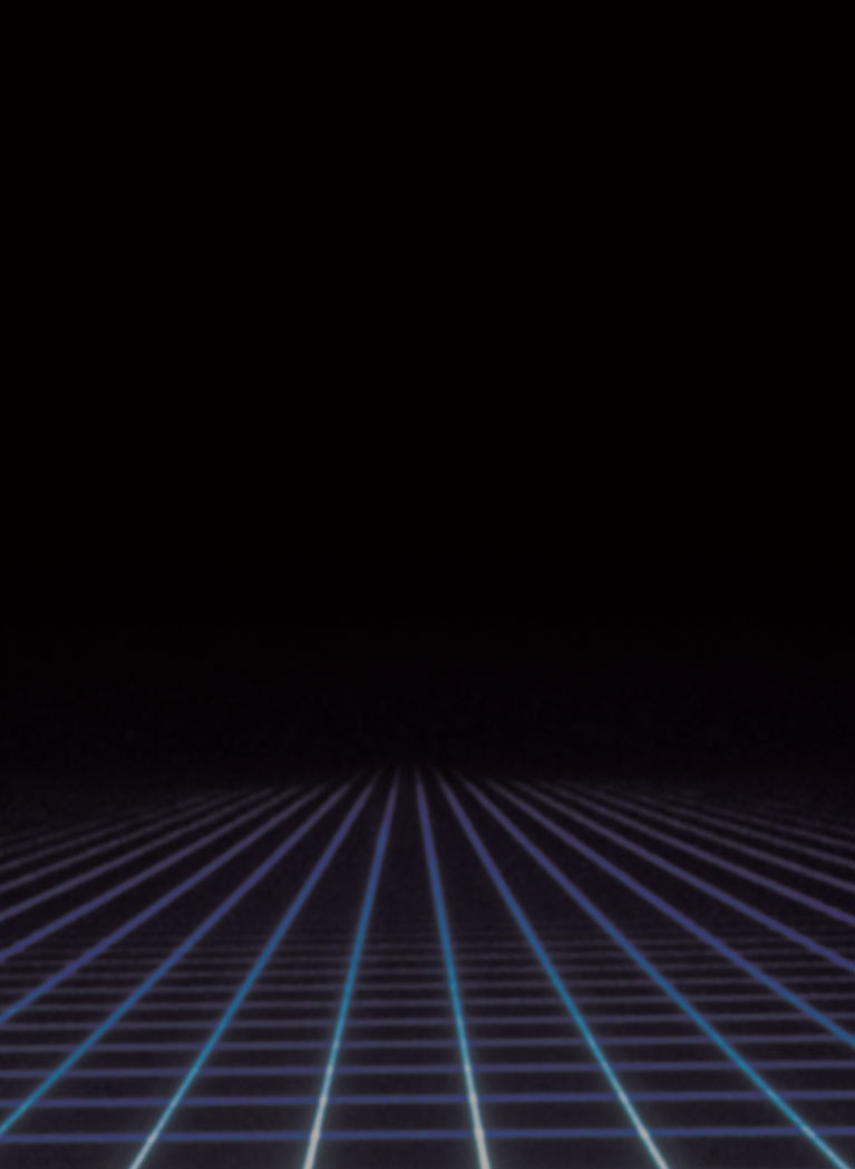 Black background with synthwave pattern