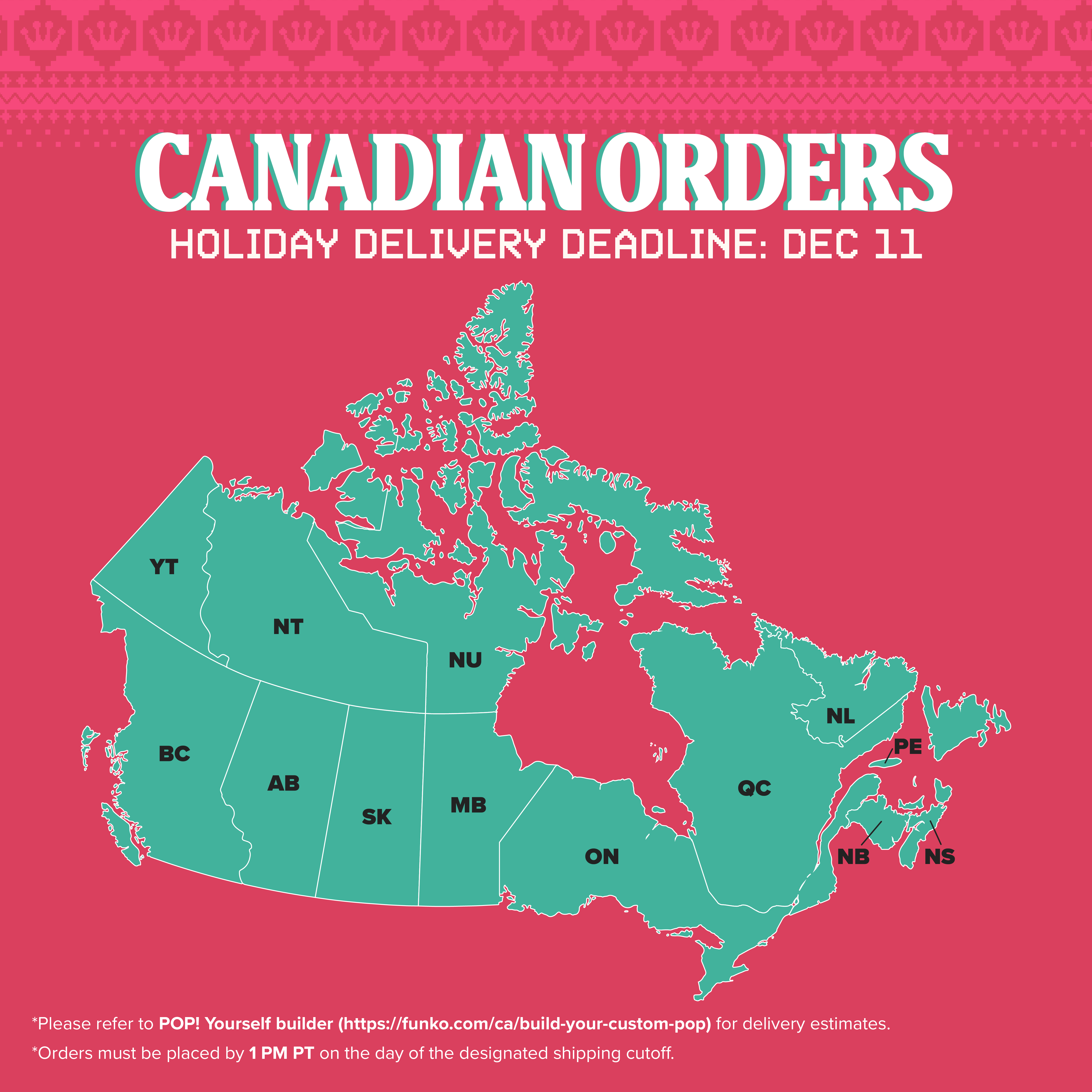 Funko and Loungefly Holiday Delivery Deadlines