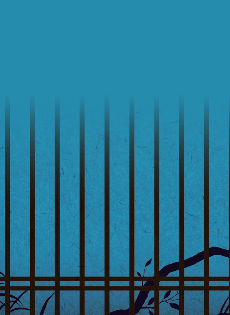 Dark Blue background with Black stripes and grunge texture with Black tree shadow