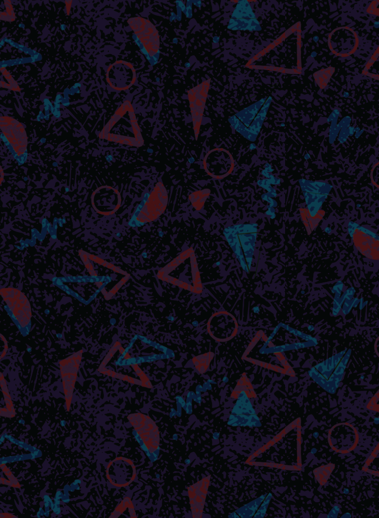 Black background with retro shapes pattern