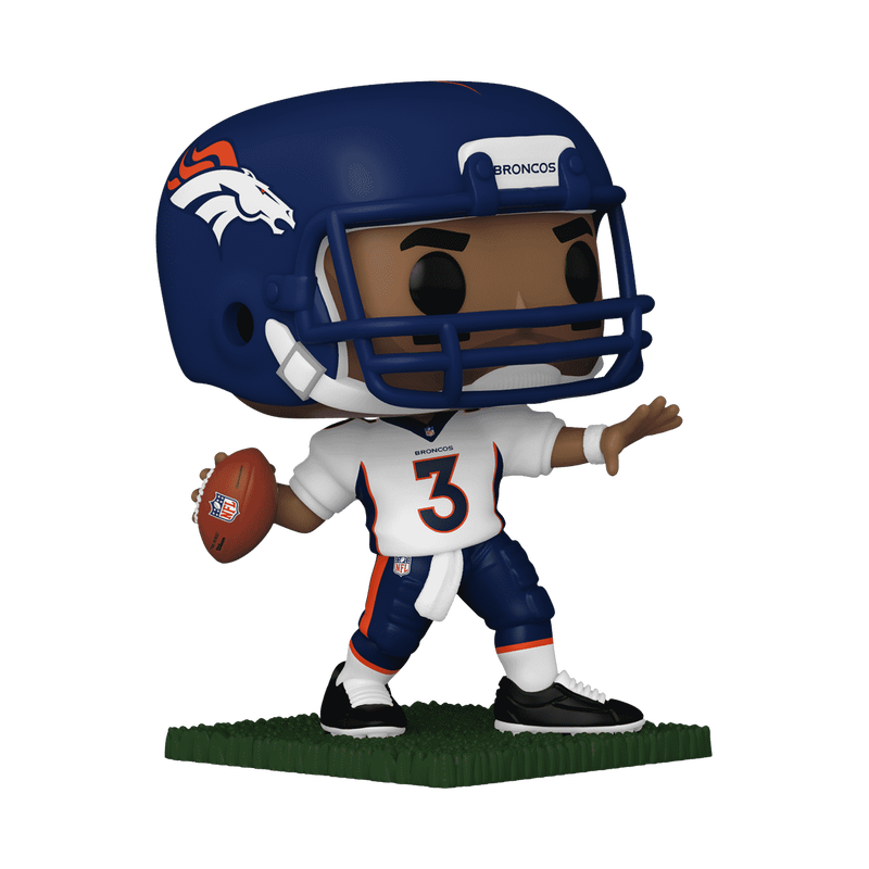 Pop! Russell Wilson in his Denver Broncos uniform, getting ready to throw the football.