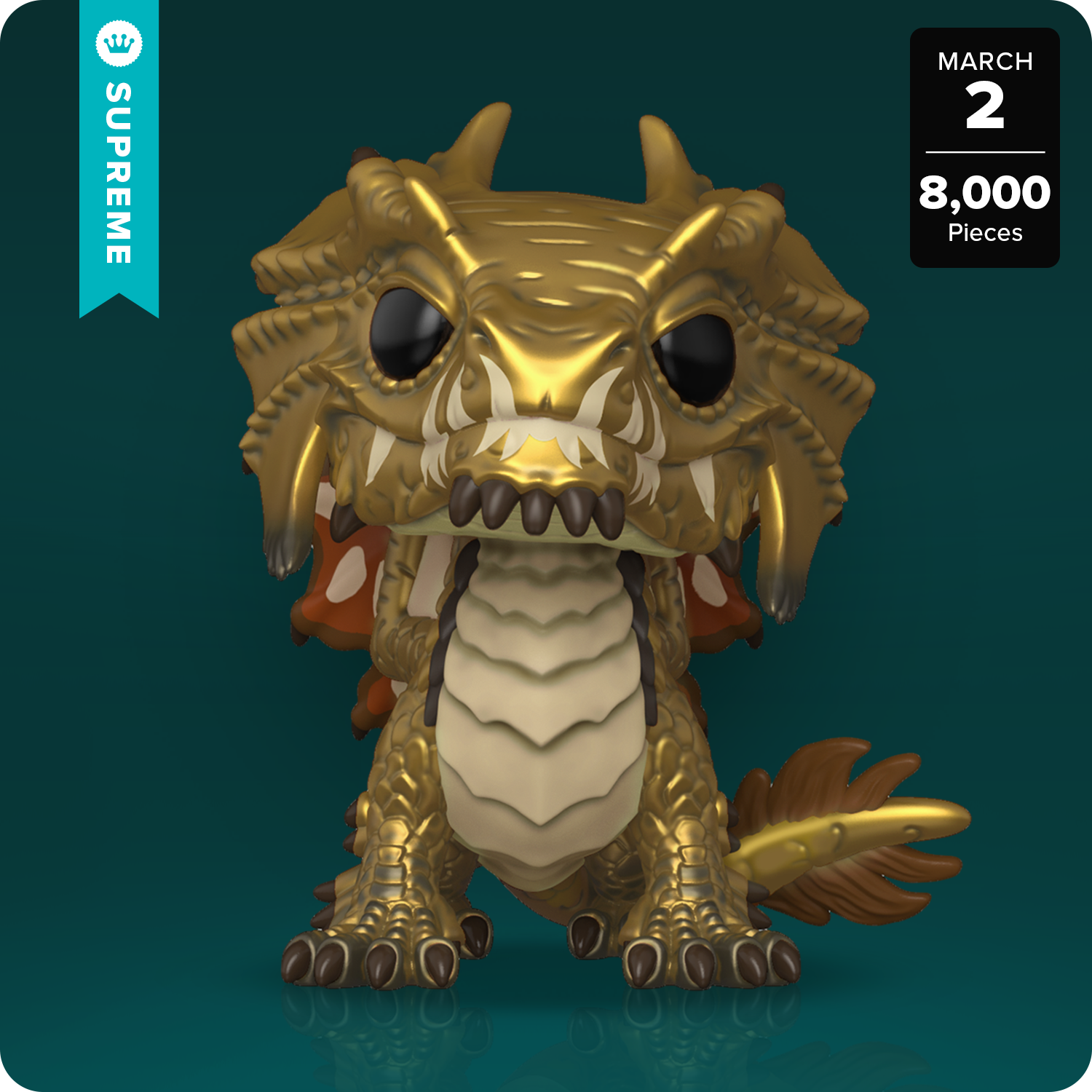 Pop! Brass Dragon Wyrmling  with Pop! Protector