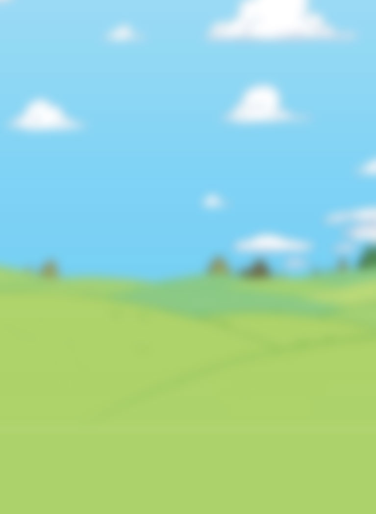 Cartoon hills background with blur overlay