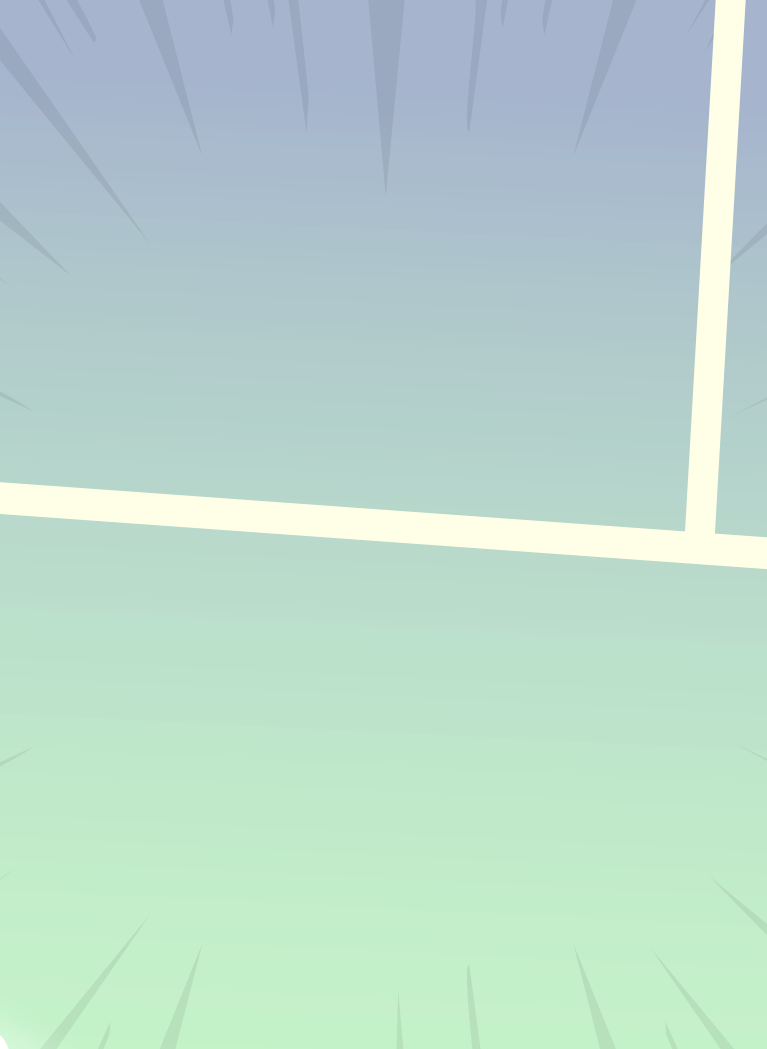Blue to Teal gradient background with comic strip lines