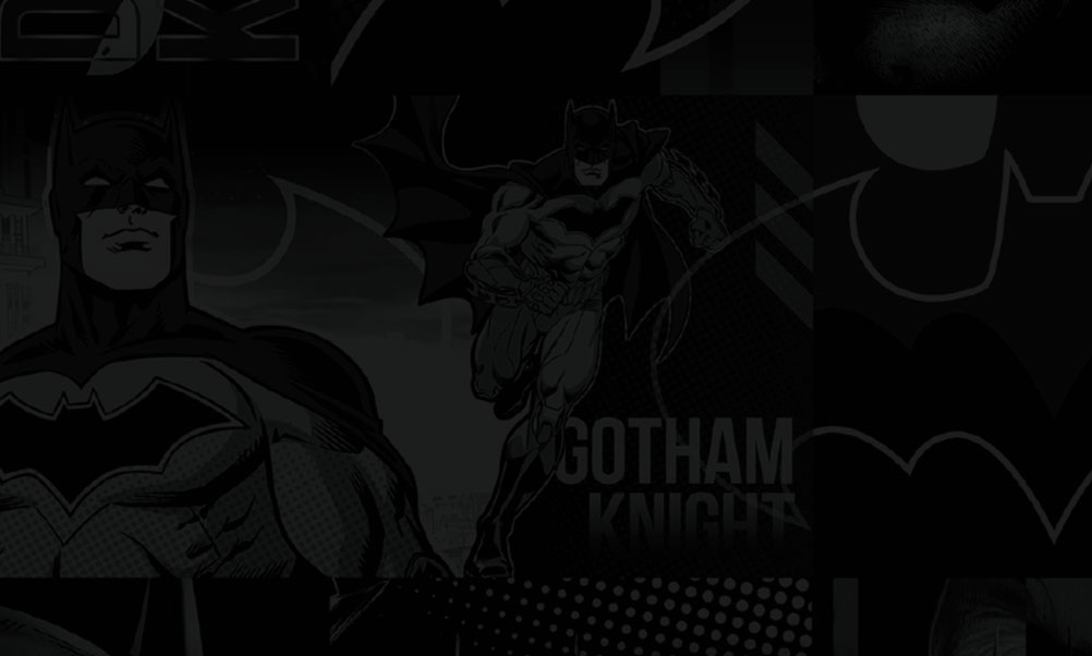 Black background with faded Batman pattern