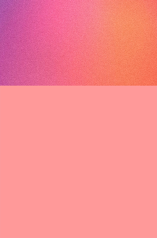 Solid Pink background with Purple to Orange glitter gradient