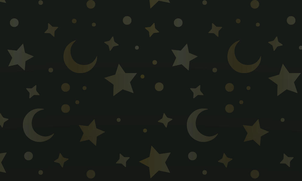 Black background with moon and stars pattern