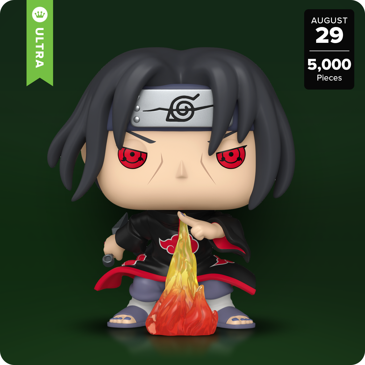 Funko Limited Edition POP! Itachi Uchiha (Fireball Jutsu) with Pop! Protector - only 5,000 made