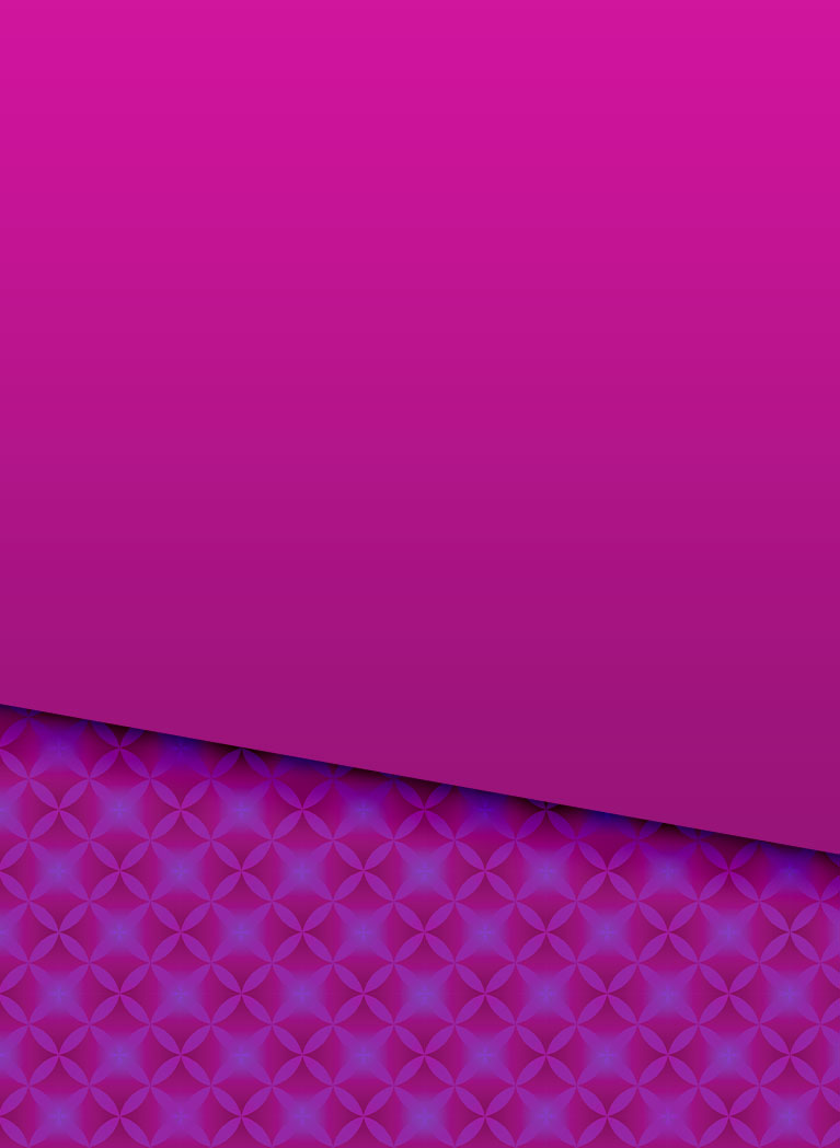 Purple gradient background with drop shadow above Purple floral pattern