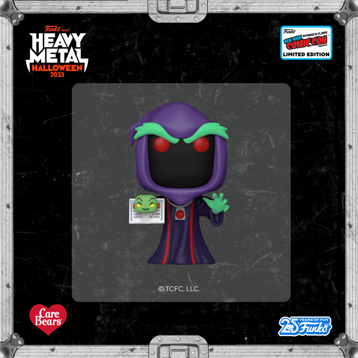 The New York Comic Con exclusive Pop! No Heart&trade; with Book is on a mission to defeat the Care Bears&trade; once and for all.