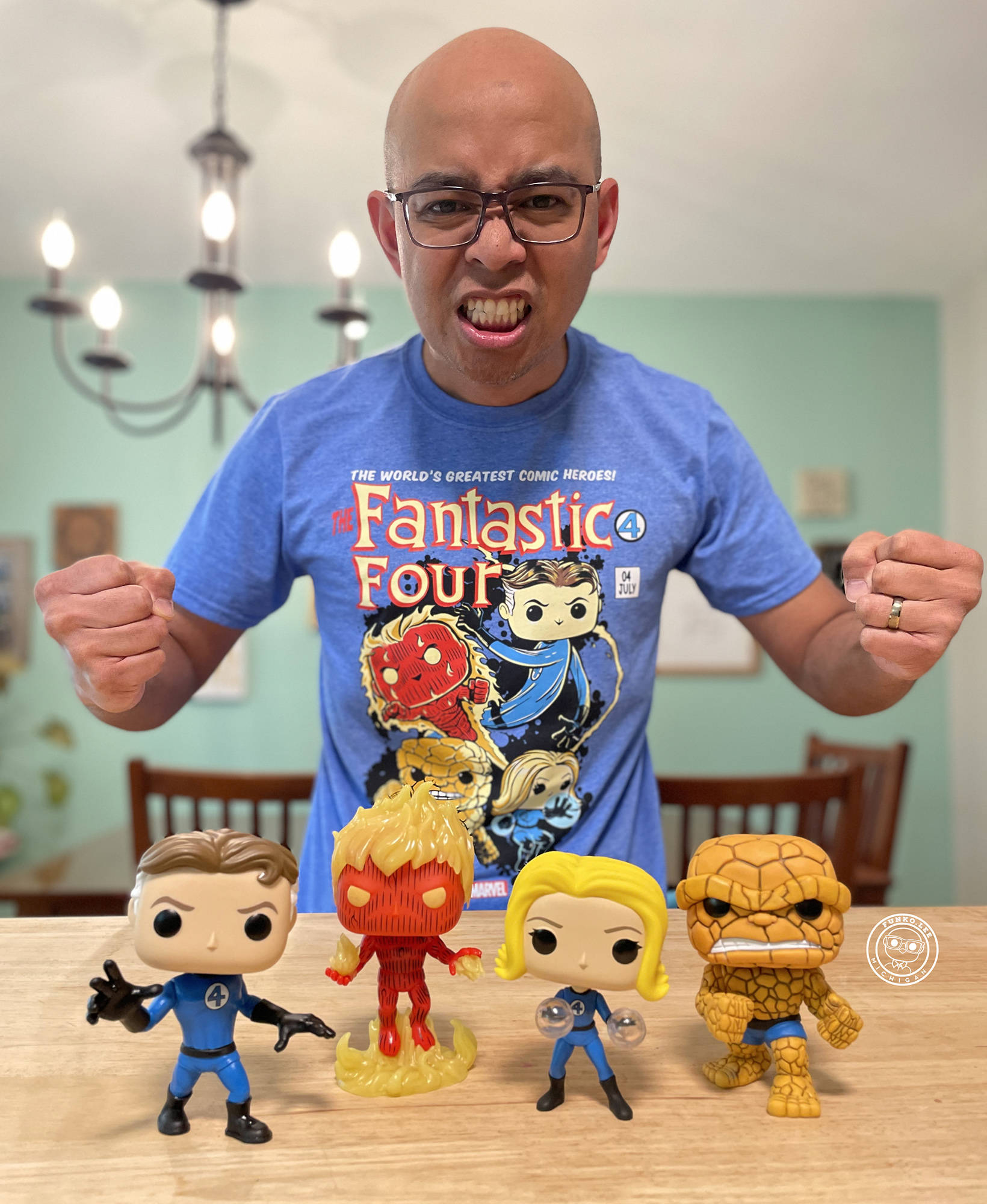 Lee with Fantastic Four Pops! and Tee (Marvel)