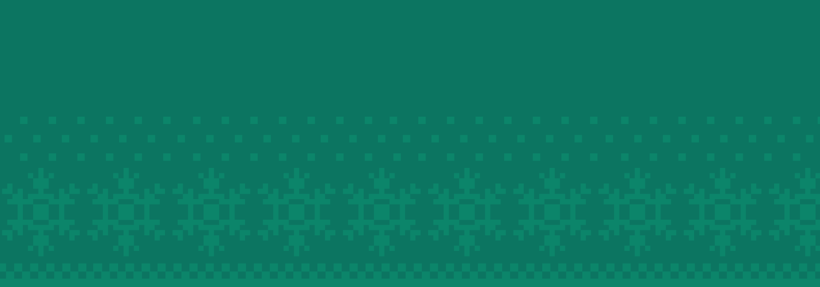 Green background with Ugly Christmas Sweater pattern featuring Funko Crown