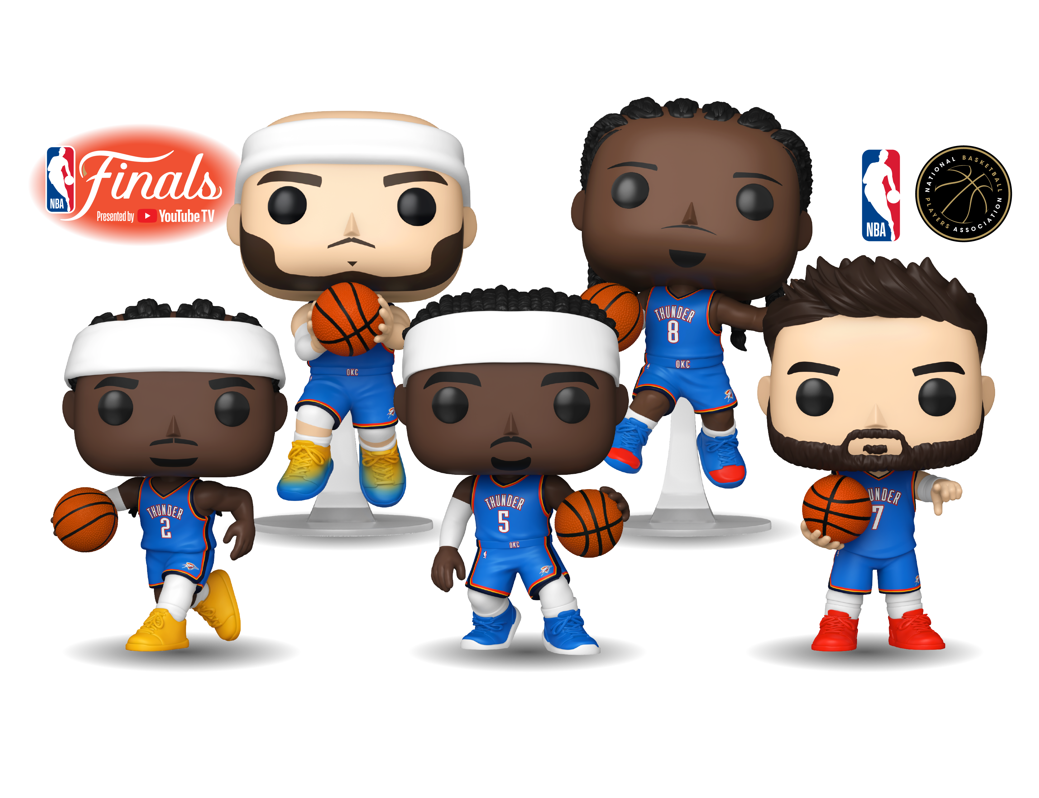 89376 - Pop! Oklahoma City Thunder 2025 NBA Champions 5-Pack