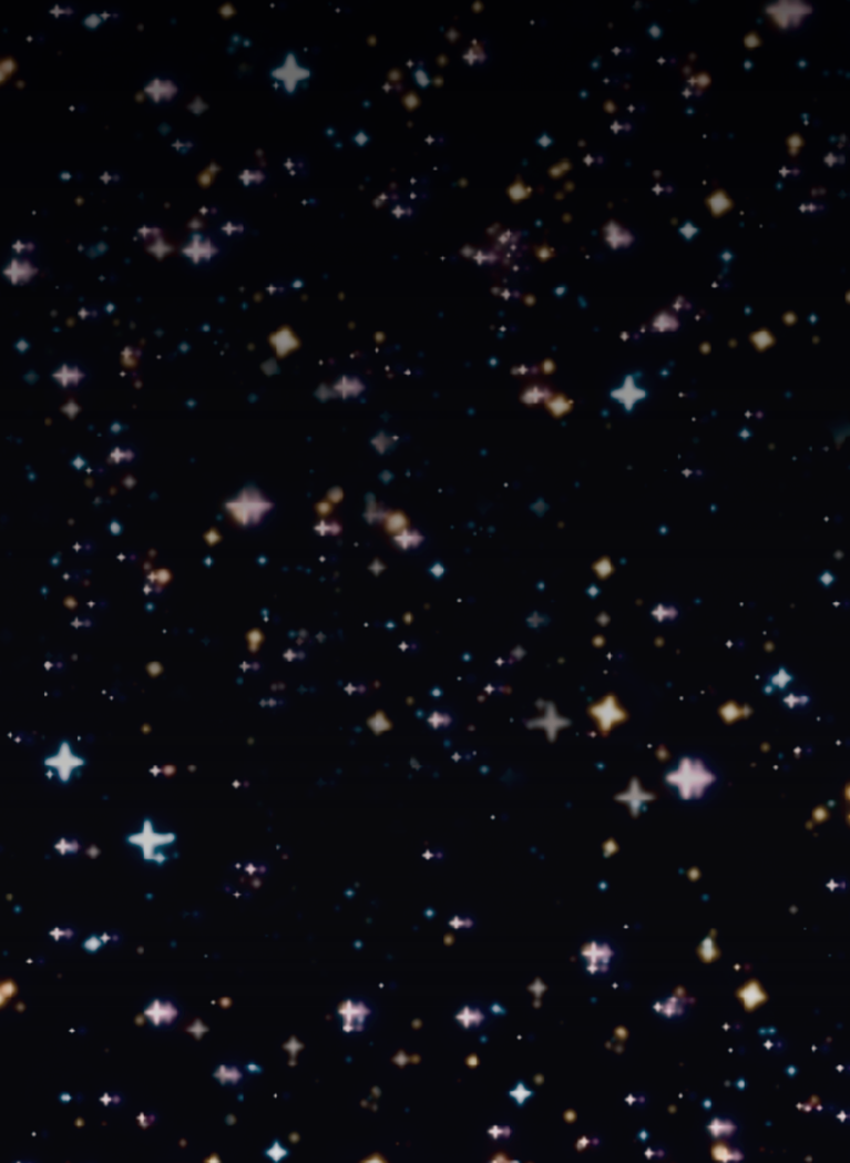 Space background with glowing stars