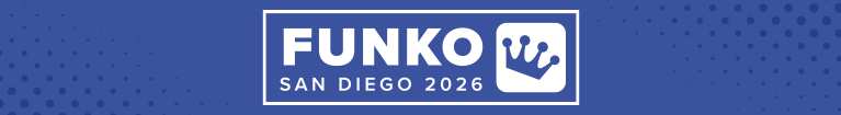 Blue banner saying Funko San Diego 2026