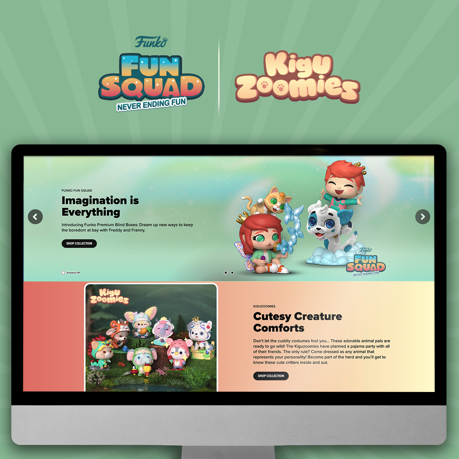 Funko Premium Blind Boxes landing page