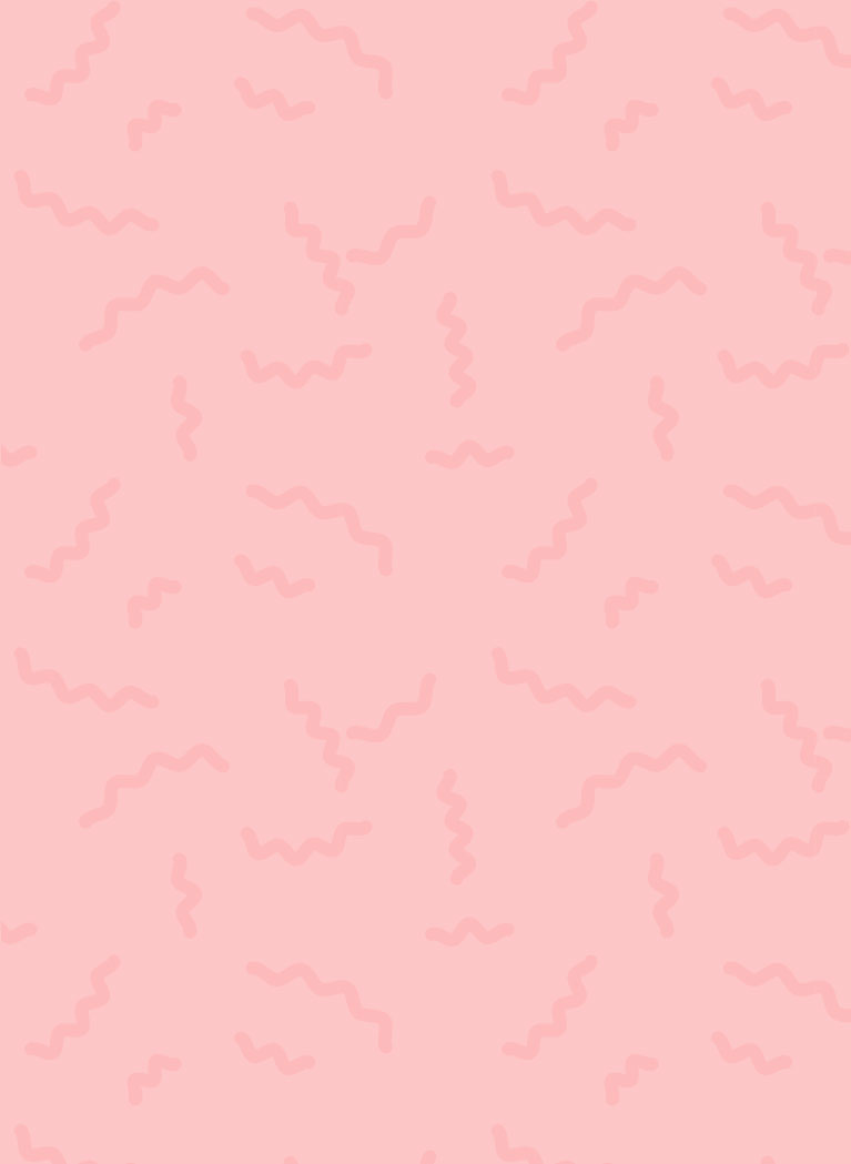 Pink background with retro, squiggle line pattern