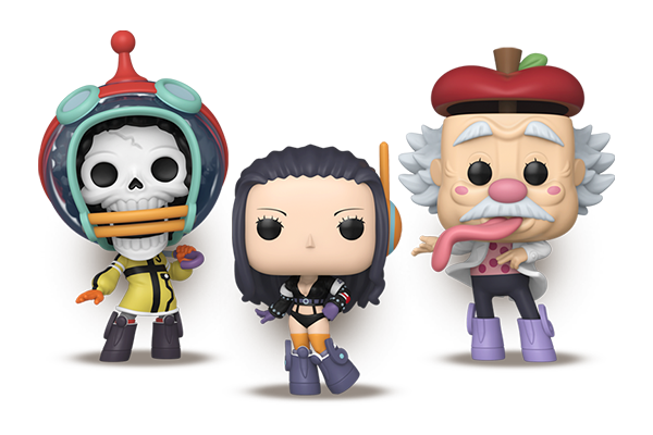 86518/86520/86516 - Pop! Dr. Vegapunk/Pop! Nico Robin (Egg)/Pop! Brook (Egg)