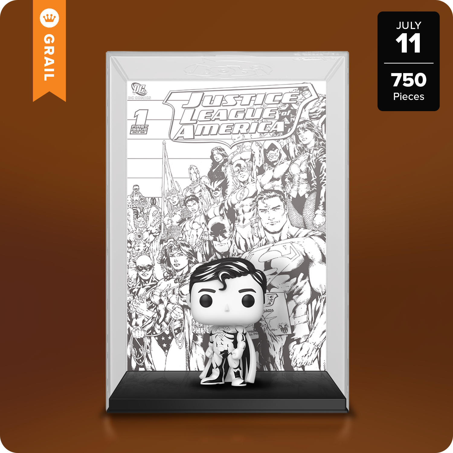 Funko Limited Edition POP! Comic Covers Justice League of America – Superman (Sketched) - only 750 pieces made