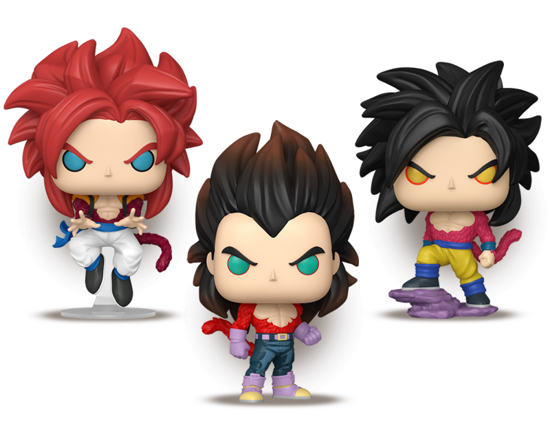87498/86495/8649 - Pop! Super Saiyan 4 Vegeta/Pop! Super Saiyan 4 Gogeta/Pop! Super Saiyan 4 Gogeta 