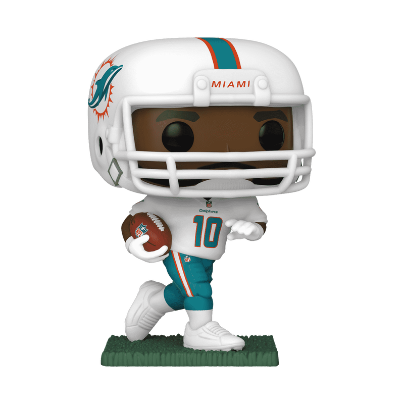 Pop! Tyreek Hill in his Miami Dolphins uniform, running with the football.