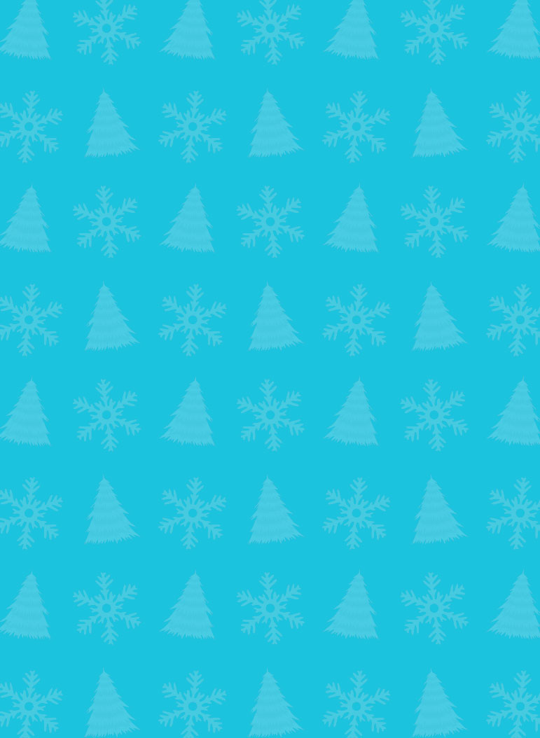 Blue background with seamless holiday pattern
