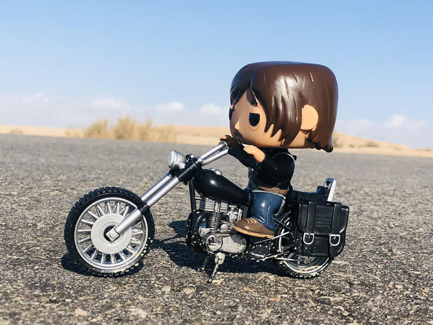 Manuel's Daryl Dixon on a Motorcycle Pop! Rides out for a ride