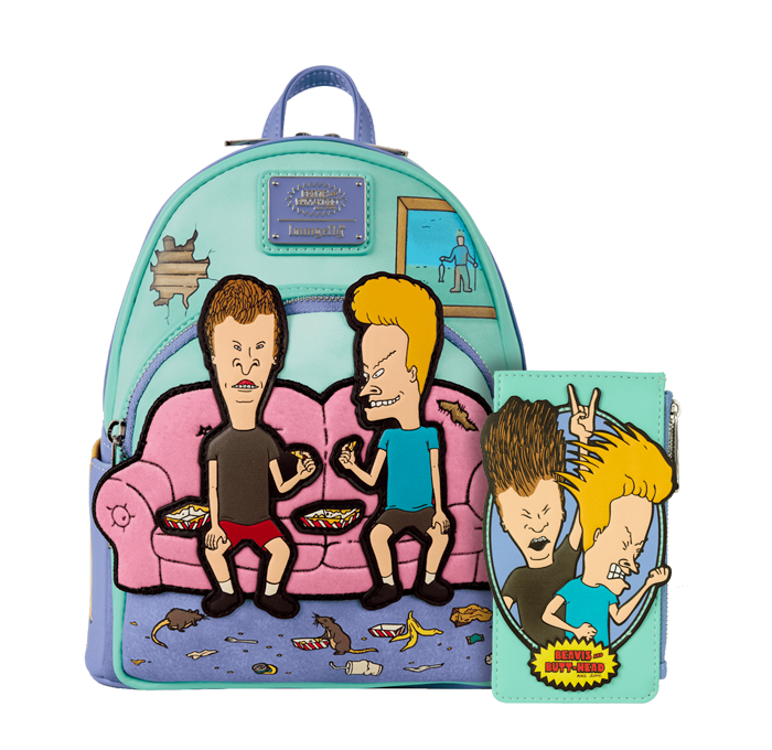 Loungefly MTV Beavis and Butthead Exclusive mini backpack and wallet