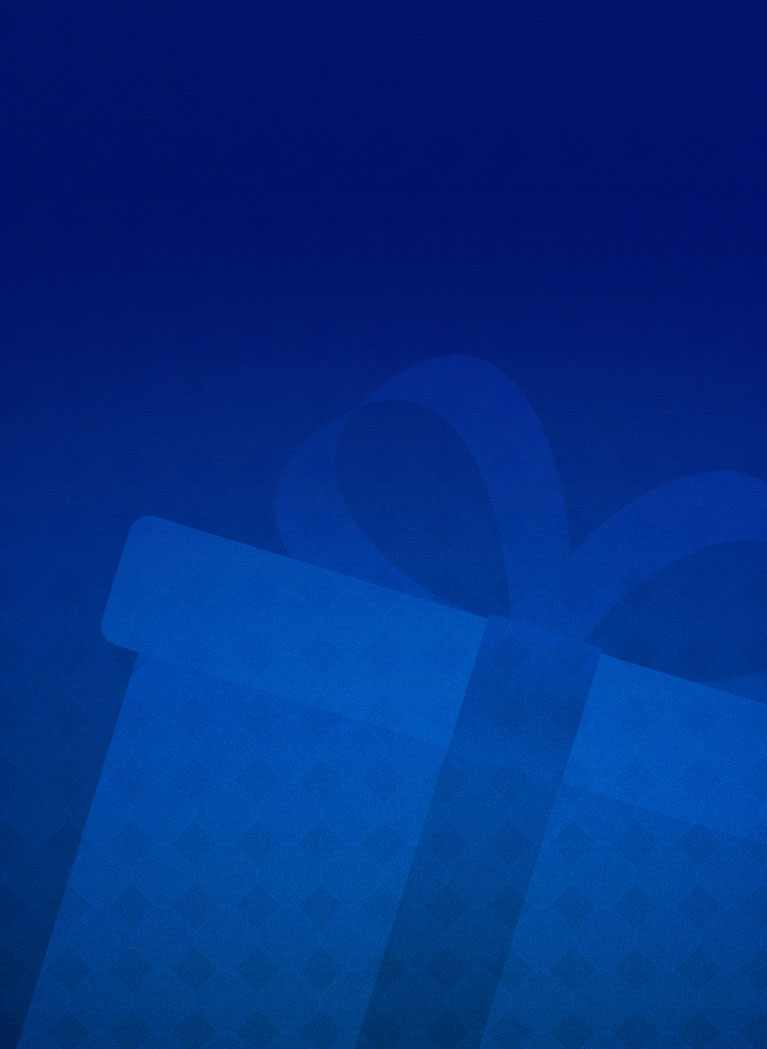 Dark Blue radial gradient background with present