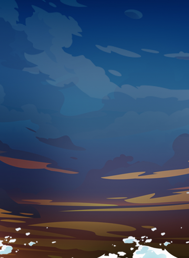Digital POP! Anime/manga-style sunset sky background