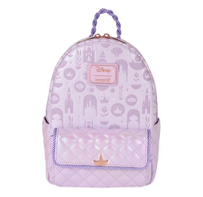 Loungefly June Disney Princess Iridescent Allover Print Mini Backpack