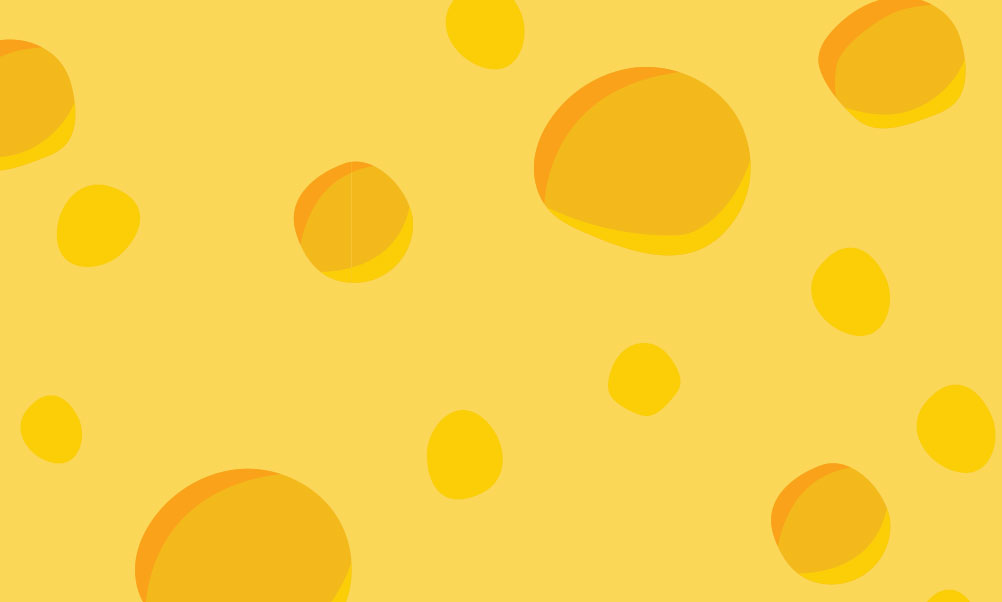 Yellow cheddar cheese with holes background