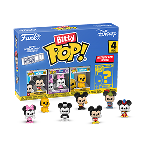 Disney Classics Bitty Pops! featuring Mickey Mouse, Minnie Mouse, and Pluto