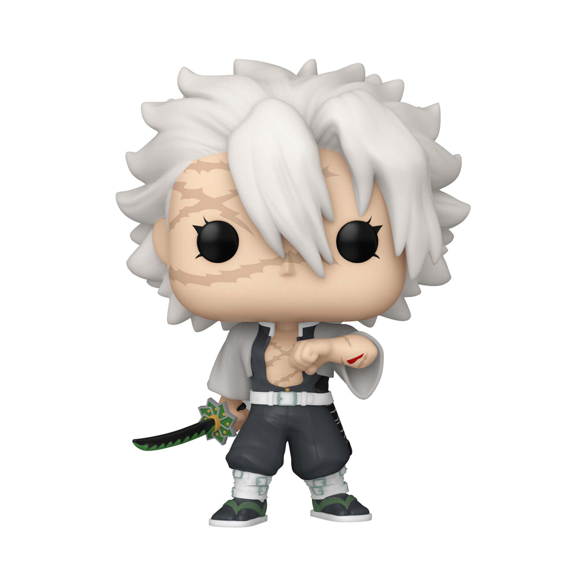 Out of box look at the Funko exclusive Pop! Sanemi Shinazugawa from Demon Slayer.