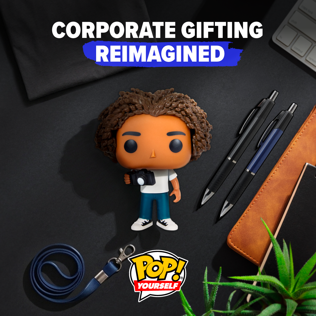 Blue gradient background featuring Black Clover Funko Pop! vinyl collectible
